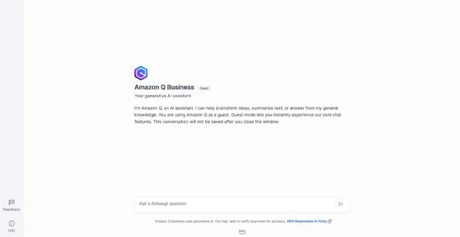 亚马逊更新 Q Business,让企业能够构建面向公众的聊天机器人