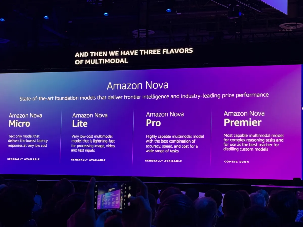 亚马逊推出Nova Premier,这是其迄今为止功能最强大的AI模型