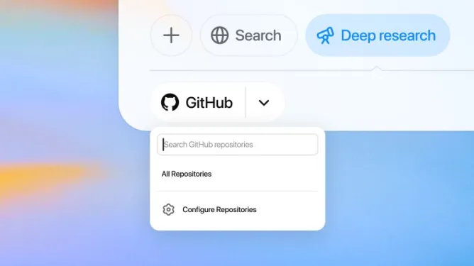 ChatGPT 的深度研究工具获得GitHub连接器来回答有关代码的问题