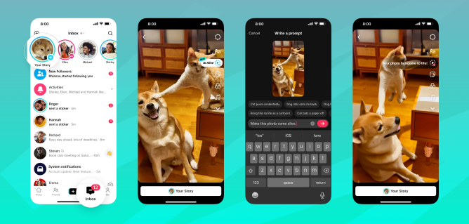TikTok推出全新图像转视频工具TikTok AI Alive