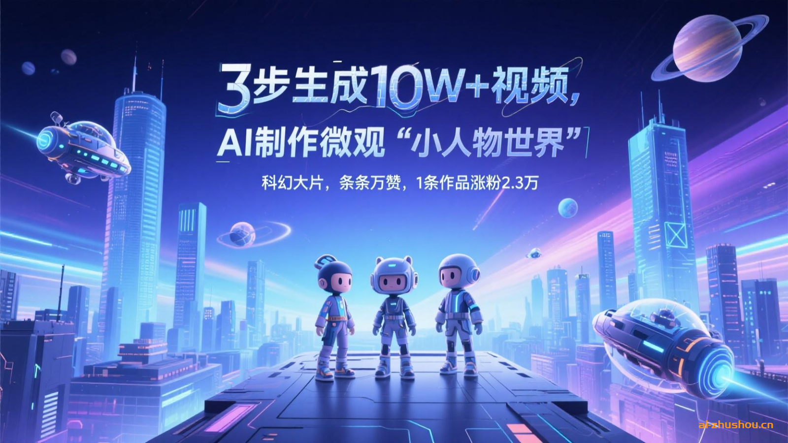 AI制作微观“小人物世界”科幻大片