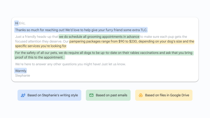 谷歌推出Gmail、Docs 和Vids的全新AI功能